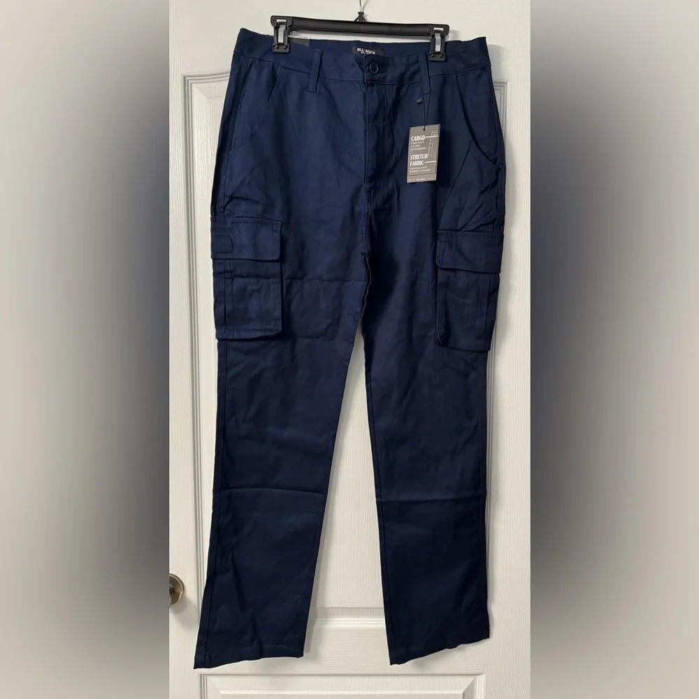 Blu Rock New York: Men's Flex-Stretch Cotton Cargo Pants Comfortable and Durable